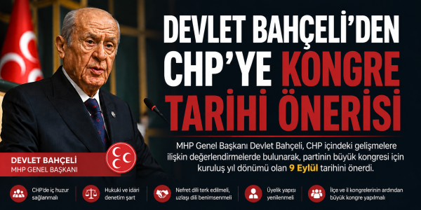Devlet Bahçeli’den CHP’ye kongre tarihi önerisi